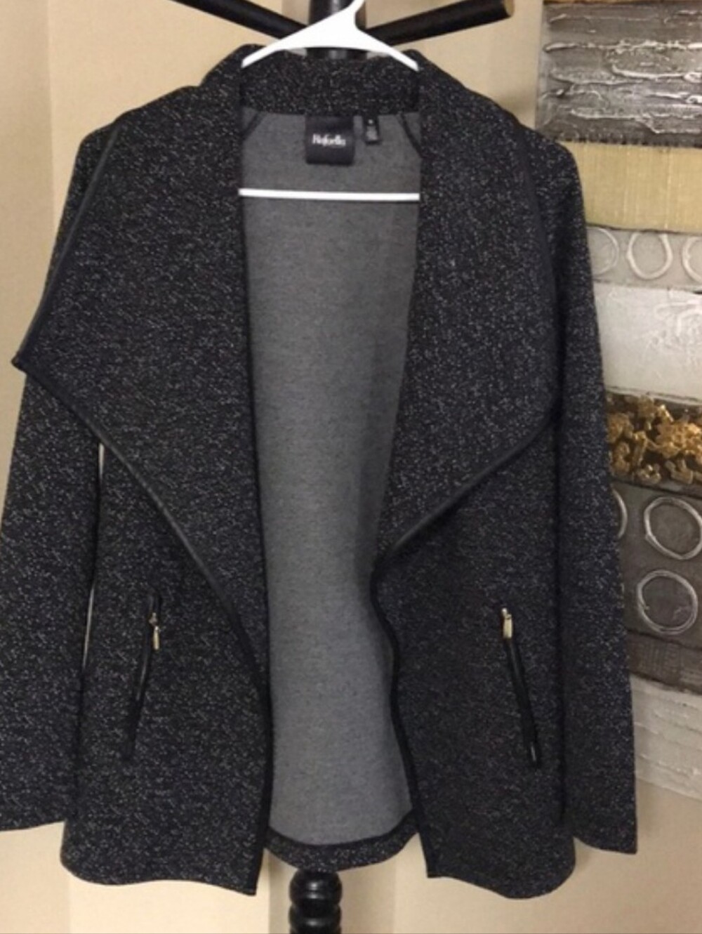 NWOT Rafaella Open-Front Draped Jacket